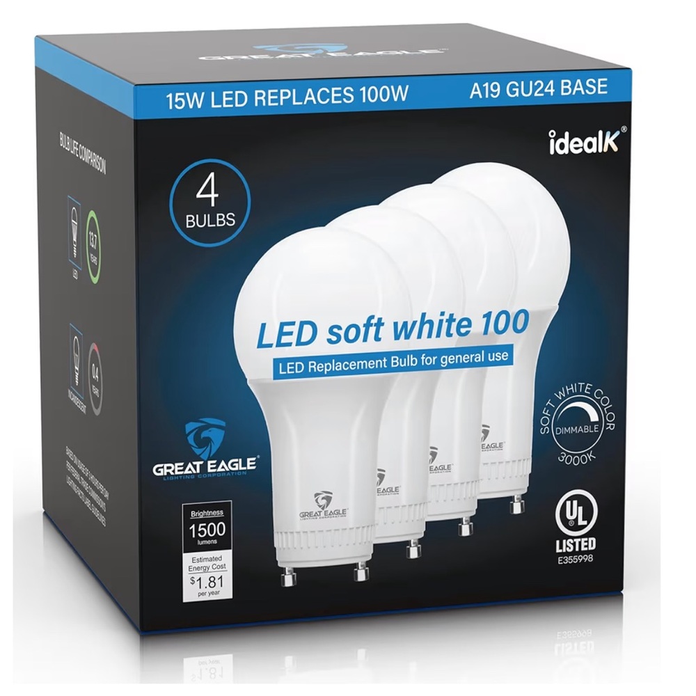 NWT LED Soft White Bulbs - Pack of 4